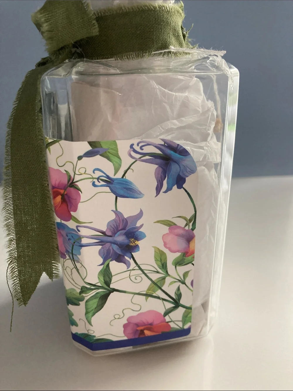 HANDMADE BUTTERFLY BOUQUET W VASE PURPLE PINK GREEN SILVER WIRE WRAPPED FLORAL